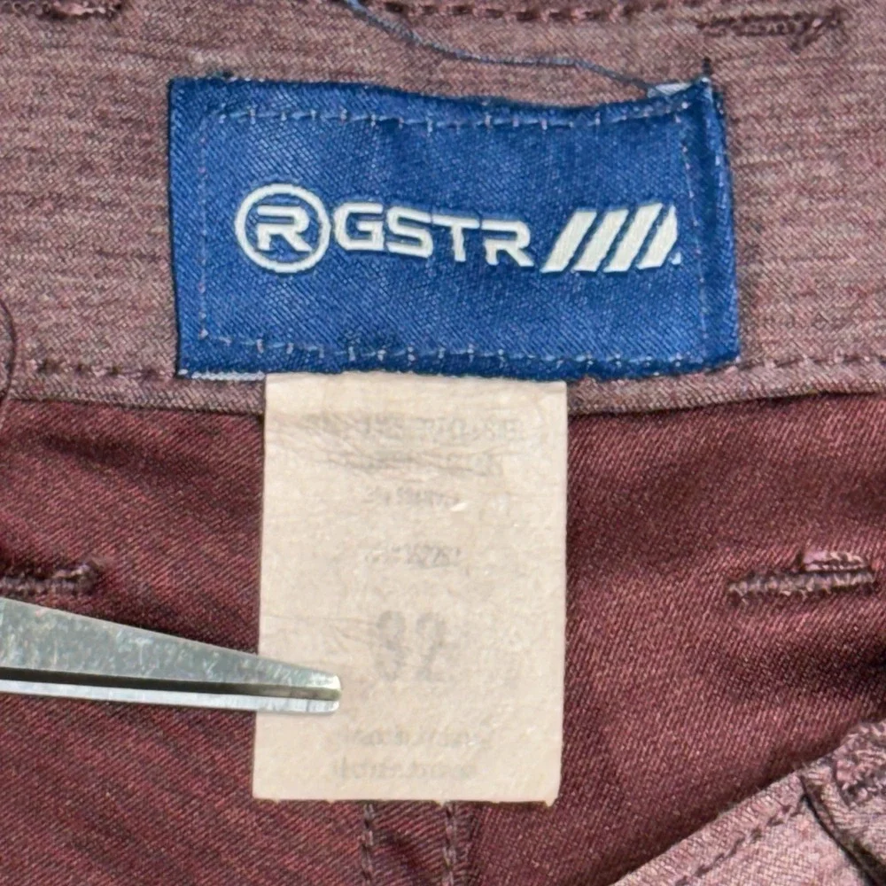 RGSTR Men's Shorts Size 32 Casual Heathered Burgundy Flat Front Golf Stretch 10